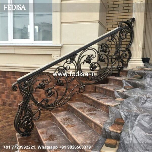Luxury Simple Iron Railing Design For Stairs Steel Grill Design For Porch Steps Grill Design