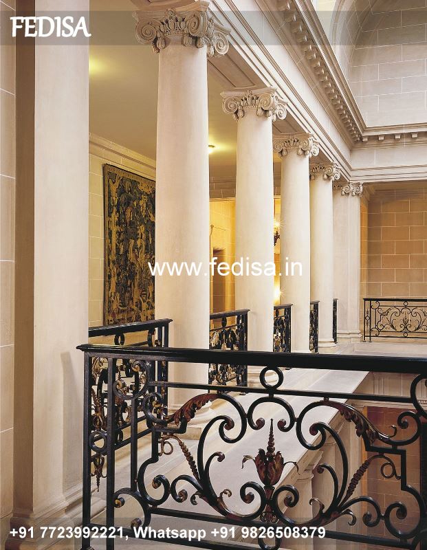 Classic Dog Legged Staircase Design New Box Window Grill Design Window Grill Design For Home