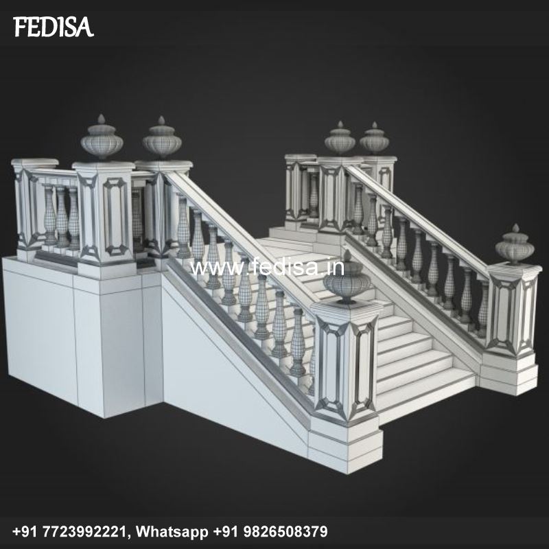 Luxury Modern Steel Stairs Design Indoor Window Grill Decoration Outside Entrance Stairs Design