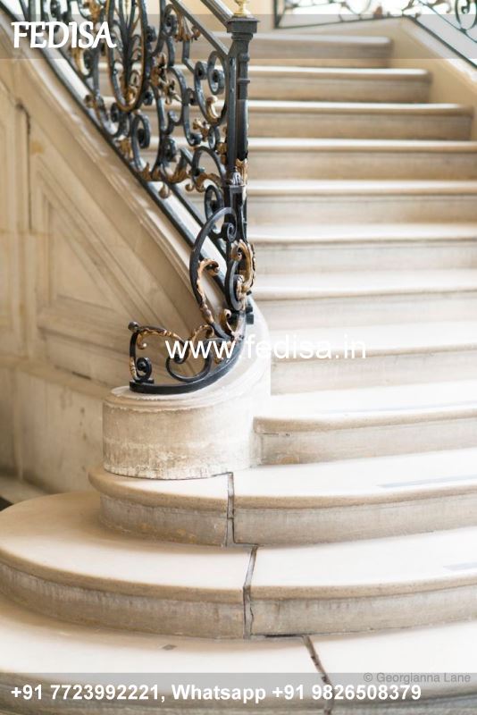 Luxury Unique Staircase Design Modern Home Grill Design Black Granite Stairs Design