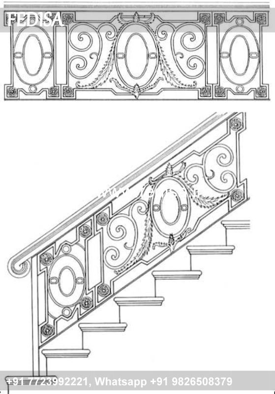 Classic Balcony Stairs Design Lohe Grill Inside Stairs Design