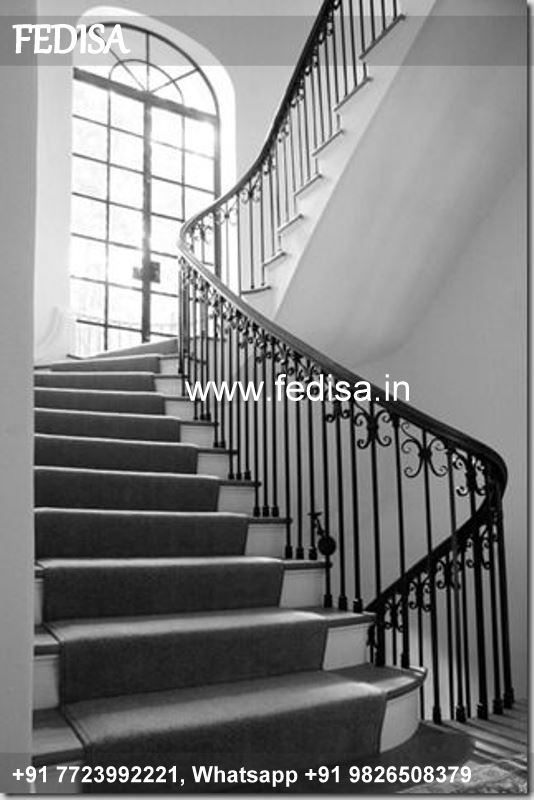Luxury Staircase Railing Design With Glass Boundary Wall Top Grill White Marble Stairs Design