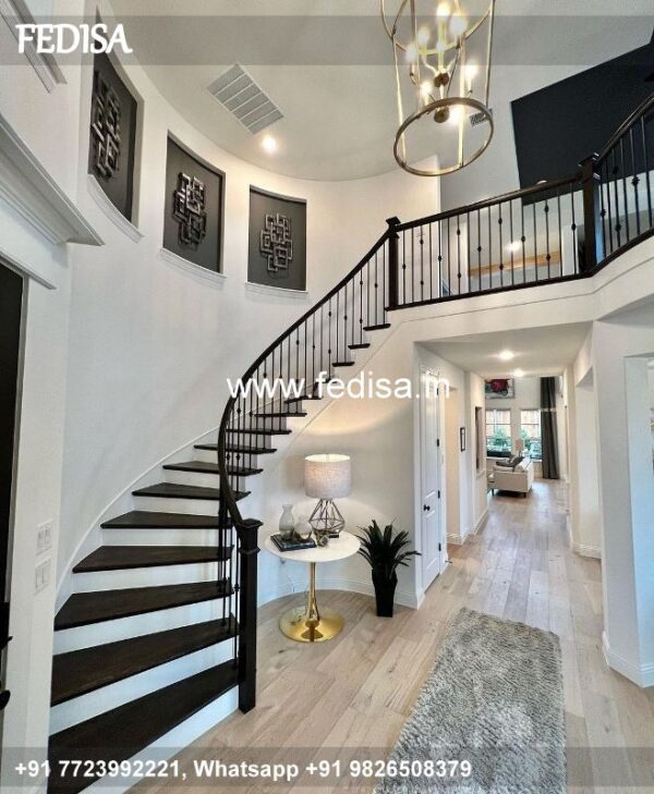 Classic Staircase Side Design Box Grill Design Window Black And White Stairs Design