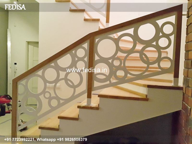 Classic Staircase Wooden Handrail Design Terrace Ms Grill Design U Shaped Stairs Design