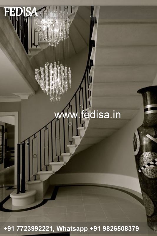 Classic Contemporary Staircase Balcony Ka Grill Ka Design Double Stair House Design
