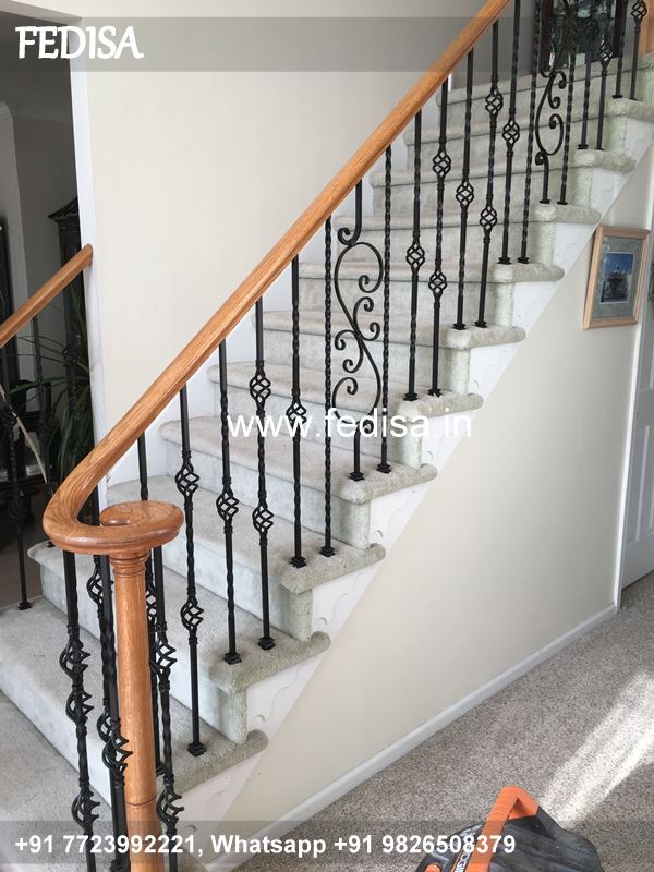 Classic Modern Iron Stair Railing Wooden Stairs Design For Small Spaces Classic Staircase Design