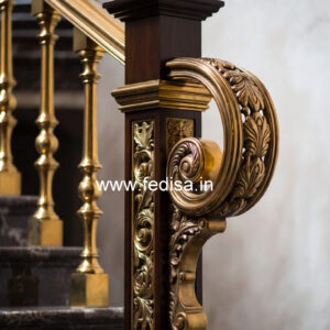 Modern Staircase Design With Stylish Railings No-32205