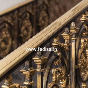 Stylish Balcony Design India With Steel Railings No-32342