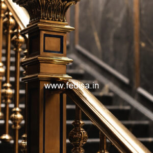 Ghar Balcony Design With Steel Railings No-32674