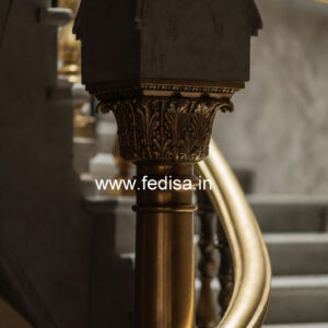 Modern Staircase Design With Stylish Railings India No-32751