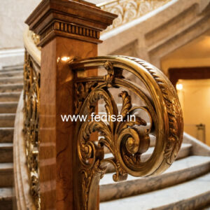 Modern Staircase Design With Stylish Railings No-33538