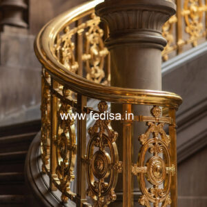 Ghar Balcony Design With Steel Railings No-34739