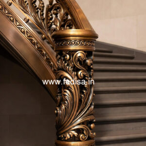 Modern Staircase Design With Stylish Railings India No-34816