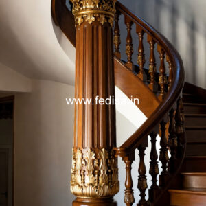 Modern Staircase Design With Railings For Homes No-35148