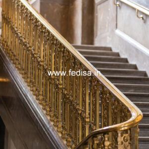 Modern Staircase Design With Stylish Railings India No-29353