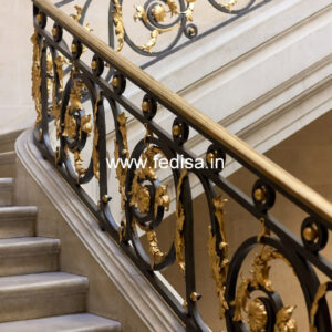 Ghar Balcony Design With Steel Railings No-31341