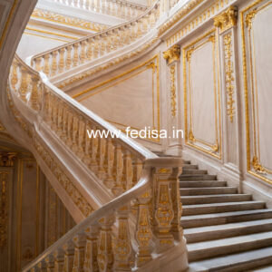 Modern Staircase Design With Stylish Railings No-24076