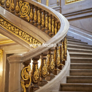 Modern Staircase Design With Railings No-24779