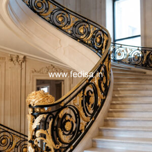 Modern Balcony Railings With Glass Panels For Luxury Homes No-25047