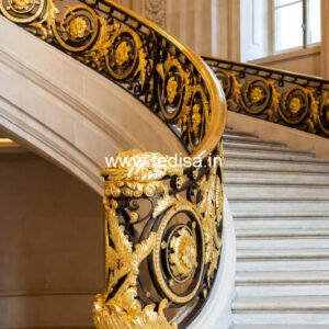 Ghar Balcony Design With Steel Railings No-25878
