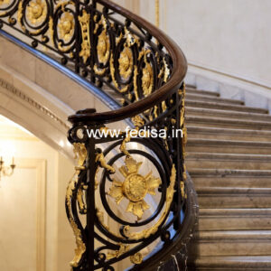 Stylish Balcony Railing Design With Glass And Steel No-26713