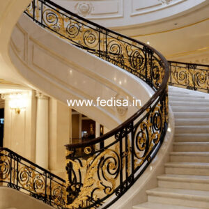 Stylish Balcony Design India With Steel Railings No-26879
