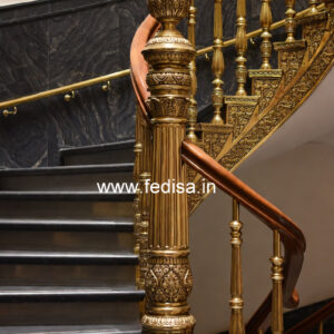 Ghar Balcony Design With Steel Railings No-2092