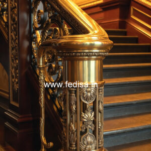Modern Staircase Design With Stylish Railings India No-2169