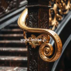 Modern Staircase Design With Stylish Railings No-20678