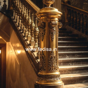 Ghar Balcony Design With Steel Railings No-22480