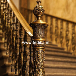 Modern Staircase Design With Stylish Railings India No-22557