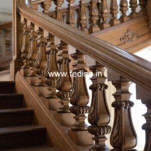 Modern Staircase Design With Stylish Railings India No-836