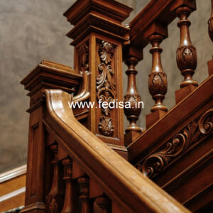Modern Staircase Design With Railings For Homes No-1168