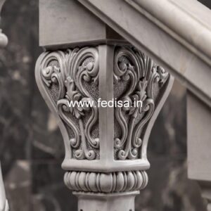 Elegant Outdoor Marble Staircase Designs Metal Balustrade Railings