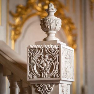 10. High-class Stone Baluster Ideas Twisted Iron Balusters