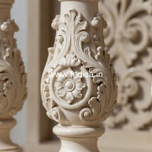 Modern Balcony Marble Railings Flat Aluminum Balusters