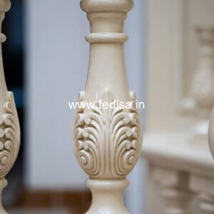 Decorative Exterior Stone Railings White Balusters Metal