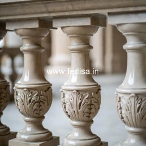 Decorative Classic Marble Railings Veranda Aluminum Balusters