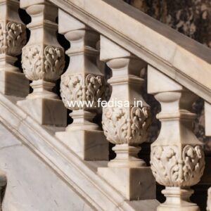 Unique Marble Baluster Designs That Impress White Composite Spindles
