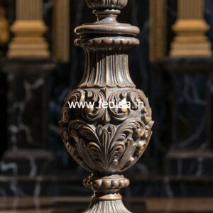 3. High-end Stone Baluster Designs For Villas Brushed Steel Spindles