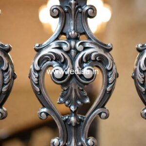 Natural Stone Staircase Design Ideas Dark Railing White Spindles