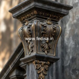 High-end Exterior Stone Designs DIY Deck Railing With Metal Balusters