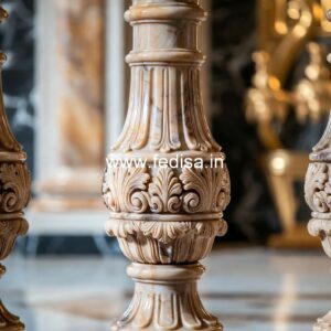 5. Elegant White Marble Balusters For Homes Exterior Porch Spindles