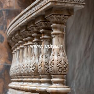 Traditional Marble Railing Balusters Flat Stair Spindles