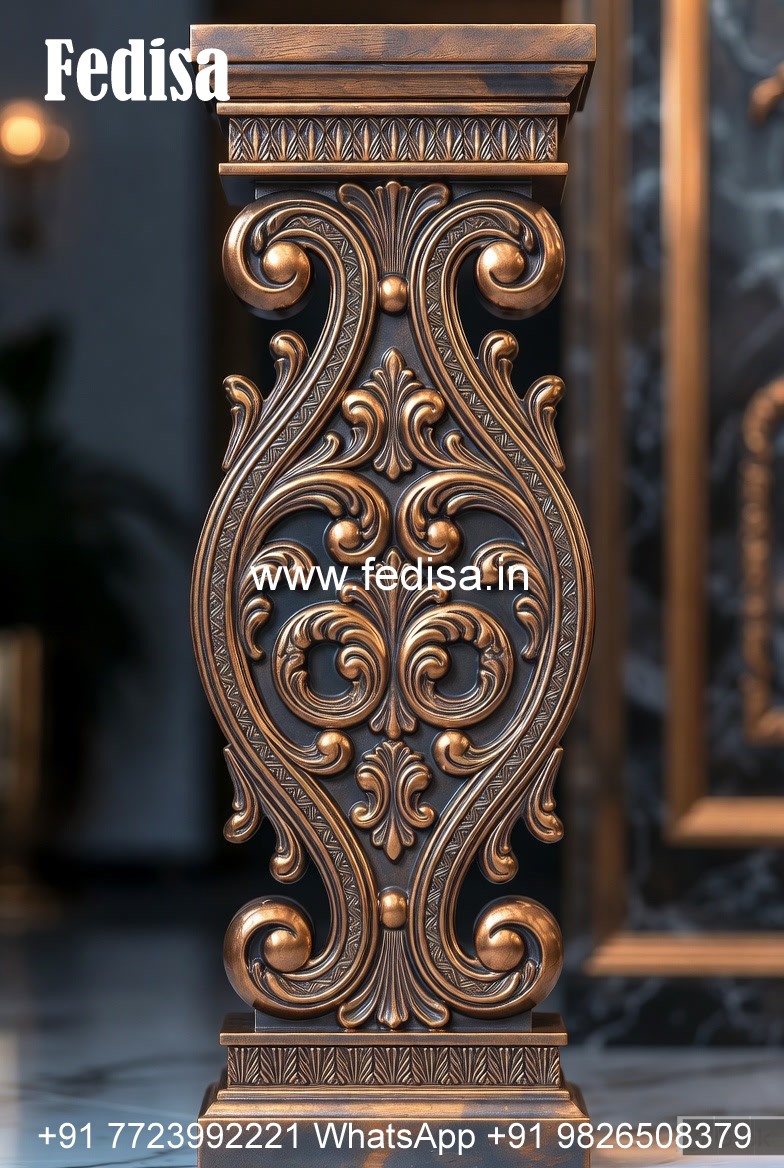 Artistic Marble Baluster Designs Metal Spindles For Indoor Stairs