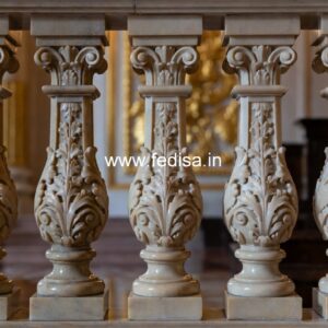 Stylish Home Marble Baluster Concepts White Square Spindle Staircase
