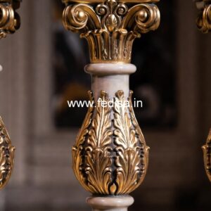 Decorative Balcony Marble Balusters Wood Deck Pickets