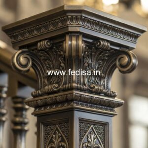 10. High-class Stone Baluster Ideas Square Stair Spindles