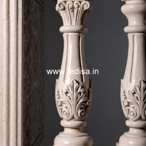 Natural Marble Stone Balusters Tapered Wood Balusters