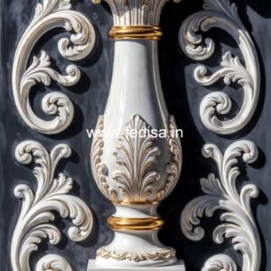 Glossy Finish Marble Baluster Designs Rebar Balusters